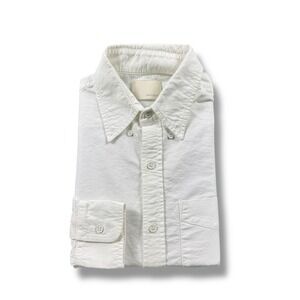 Band of Outsiders White Cotton Button Front Shirt Size 1 Mens Small EUC